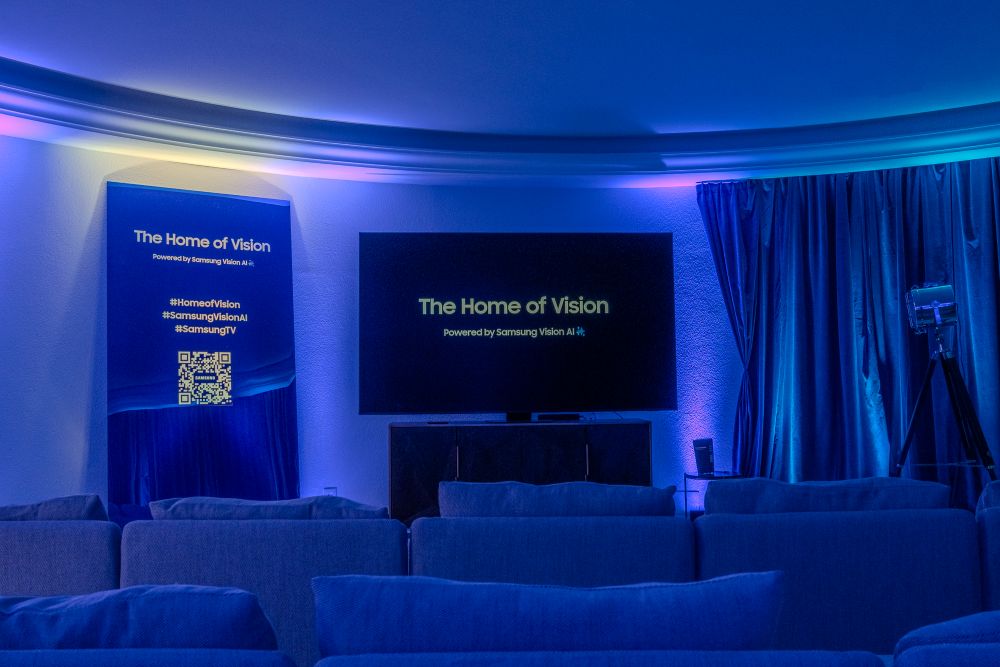 Samsung's The Home of Vision presentation setup